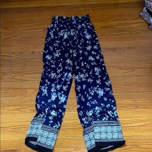 Floral Print Flowy Pants